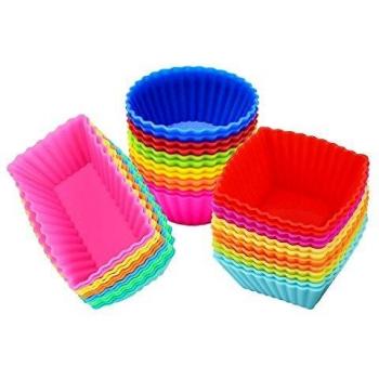 Ielek Silicone Cupcake Set 36 Stampi Riutilizzabili