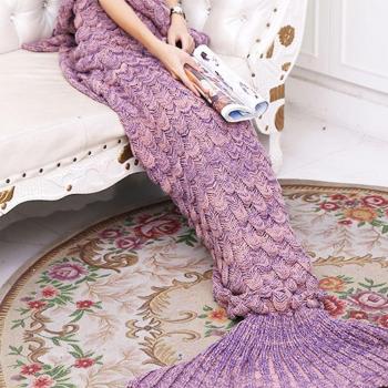 Coperta a Coda di Sirena YOWAO Rosa Viola