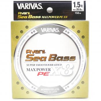 Varivas P.E Line Seabass Max X8 150m 1.5 28.6lb Gold Brown