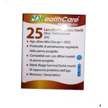 Lancette Pungidito 25 pezzi 30G Twist Lancets