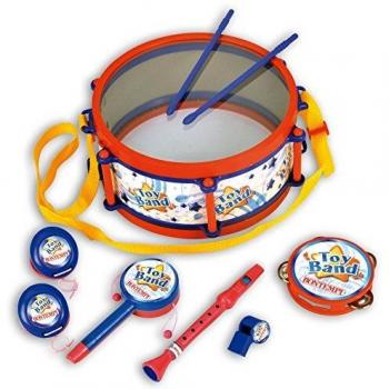 Kit Musicale Bontempi con Tamburo, Cembalo, Nacchere, Armonica e Maracas