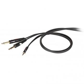Proel DHG545LU5 Cavo High-End con Connettori Jack 3.5mm e 6.3mm Mono, Lunghezza di 5metri, Nero