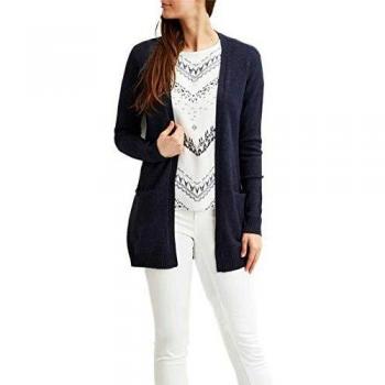 Vila Women's Long Sleeve Open Front Cardigan with Pockets