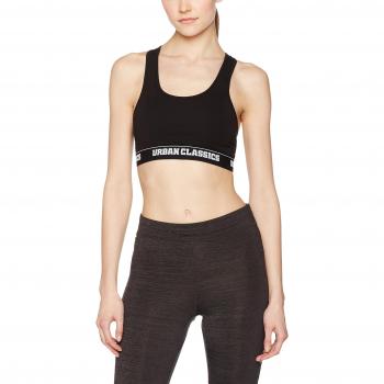 Urban Classics Ladies Logo Bra Bustier schwarz