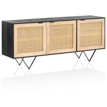 Schwarzes Sideboard B/H/T: ca. 175x75x45 cm