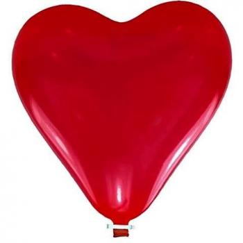 Amscan Latexballons Herz, 10er Set, Valentinstag
