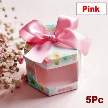 Cajas de regalo hexagonales con lazo