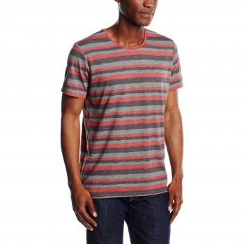 S.Oliver Herren T-Shirt, Ringel, XX-Large, Rot