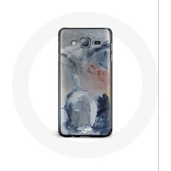 Samsung Galaxy J5 Case with Gray Abstract Design