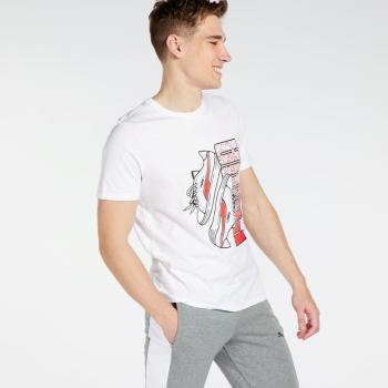 Puma Herren T-Shirt Sneaker Design XL Weiß