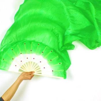 Colorful Silk and Bamboo Dance Fans