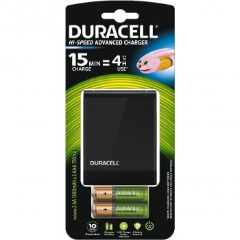 Duracell Akku Ladegerät Charger CEF27 mit 2x AA 1300mAh und 2x AAA 750 mAh