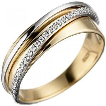 JOBO Goldring für Damen in Größe 52 mit Brillanten