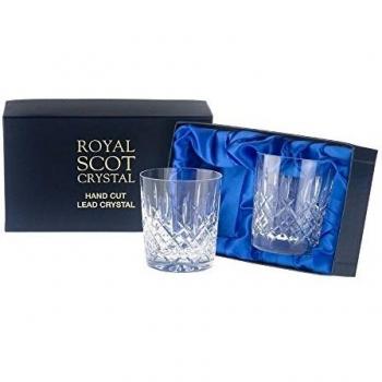 Royal Scot Crystal 87mm, London pattern, 2 Small Whisky Tumbers (11 oz)