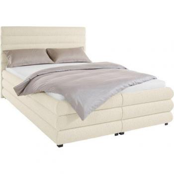 LEGER HOME Polsterbett Maylis Bouclé – 95 % Polyester / 5 % Polyacryl, beige creme