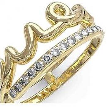 Anillo Guess “Say My Name” con Diseño Ondulado y Cristales – JUBR03315JWYG56