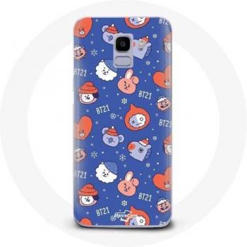 Weihnachts-Hülle BTS BT21 für Samsung Galaxy A8 2018 2023
