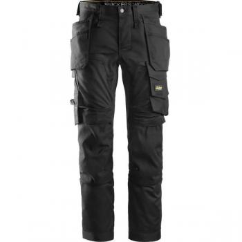 Snickers 6241 Pantalones de Trabajo Elásticos Color Negro Talla 146