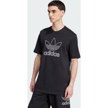 Adidas Adicolor Outline Trefoil Graphic Tee – Black – L