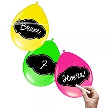 Neonfarbene beschriftbare Ballons