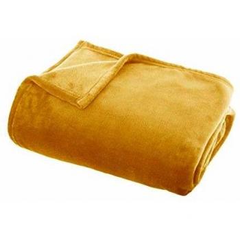 Coperta plaid gialla 125x150 cm