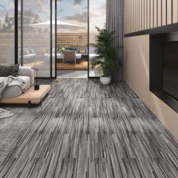 Suelo de Lamas PVC Gris Rayeadas 4,46 m² 3 mm