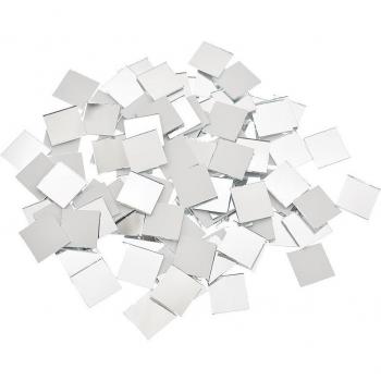 Mini carreaux de mosaïque en verre miroir, 10x10mm/15x15mm, 100 pièces