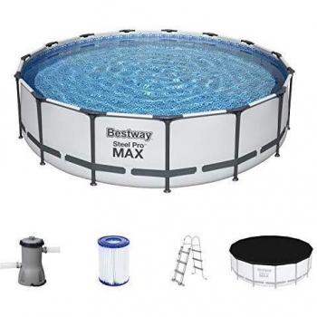 PISCINA STEEL PRO MAX 457X107 CON POMPA E SCALETTA