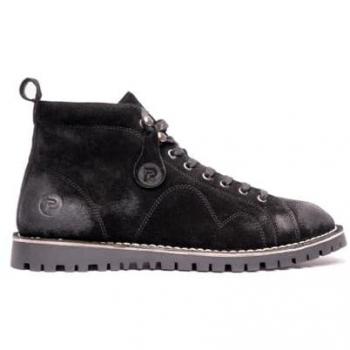 Popps Men's 1961 MOD Suede Monkey Boots in Black – Size 8