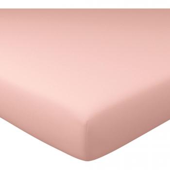 Drap-housse en coton rose thé pour matelas épais