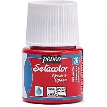 Peinture pour tissu Setacolor opaque vermillon 45 ml