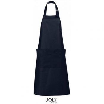 Tablier long – SOL S – 88010 – Bleu marine – Taille unique – Poches avant