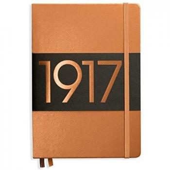 LEUCHTTURM1917 (355522) Metallic Edition Notebooks Medium (A5), Hardcover, 251 num. Pages, Plain, Copper