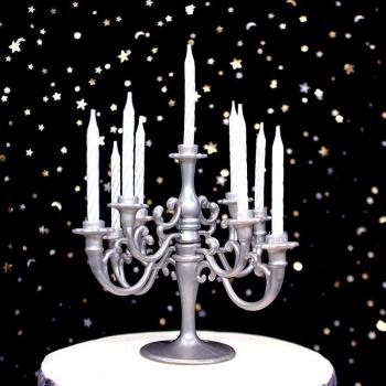 Candelabro de Torta Plástico Dorado “Pilar”