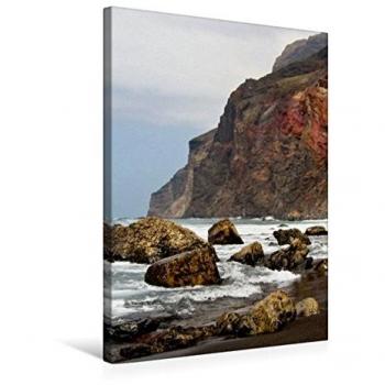 Textil-Leinwand 50 × 75 cm (Hochformat) – CALVENDO, Playa del Ingles – Artwork von Andrea Ganz, Valle Gran Rey