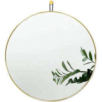 Goldgekrönter Rundspiegel Harmati – 50 × 50 cm, ideal fürs Badezimmer