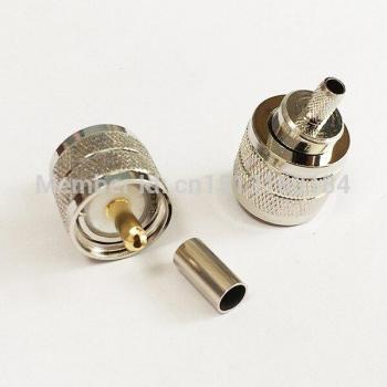 Adaptador de Conector UHF Macho RF para LMR195/Crimpeado