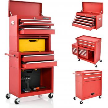 Carrello Attrezzi Garage con Serratura e Ruote