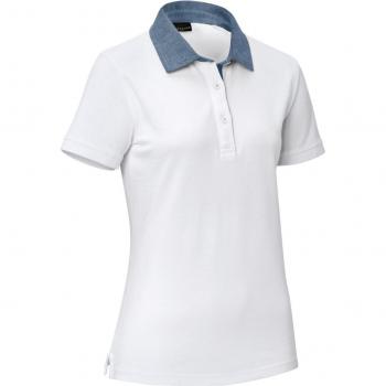 Cato Chambray Polo da donna JOBELINE M bianco