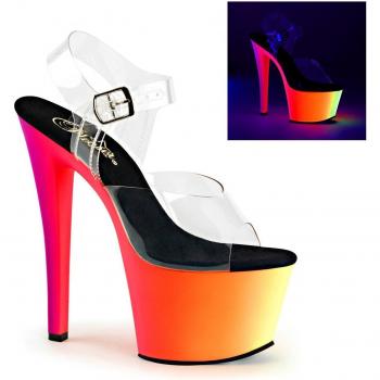 Pleaser Transparente Sandalen mit Plateau