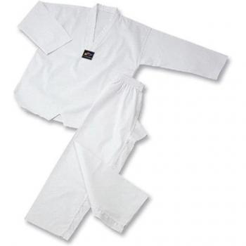Traje de Taekwondo Dobok con Collar Negro, Cuello Blanco – Certificado WTF