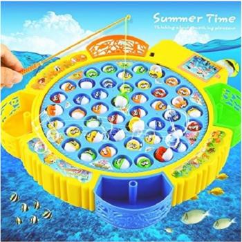 Pesca Pazza Gioco per Bambini con 45 Pesci e 4 Canne da Pesca