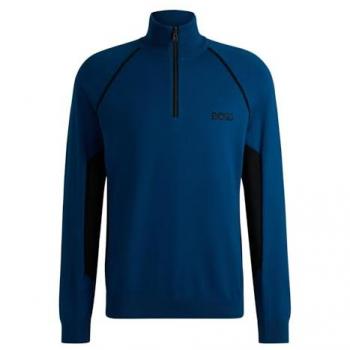 Maglione BOSS Uomo Con Mezza Zip Hydro X Fa2 1026150 Blu XL
