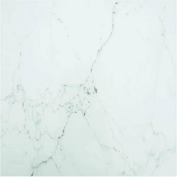 Hartglas-Tischplatte 80x80 cm mit schwarzem Marmor-Design