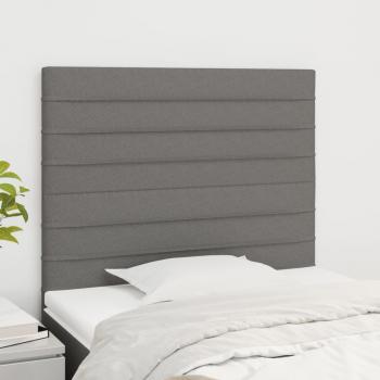 VidaXL Kopfteil Kopfteile 2 Stk. Dunkelgrau 80x5x78/88 cm Stoff, (1 St)