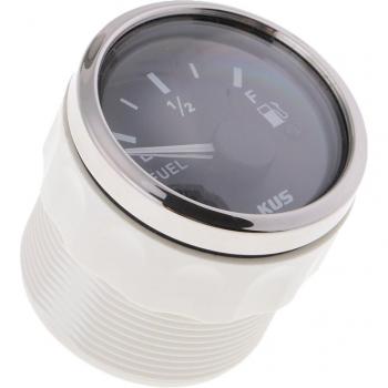 2 52mm Stainless Bezel Marine Fuel Level Gauge E-1/2-F