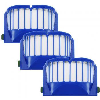 Filtre Anti-Poussière Fruushop – Pack Triple – Roomba 500/600 & Aerovac 550/560/650/620 – Bleu