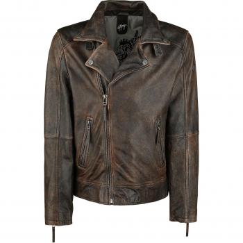 Gipsy Marvin Slim Fit LANTV Lederjacke – Männer, Braun, Größe 5XL