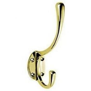 Carlisle Brass Victorian Hat and Coat Hook, Polished Brass, 64mm