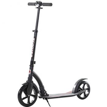 Adjustable Height Foldable Kick Scooter for Teens and Adults with Double Shock Absorption